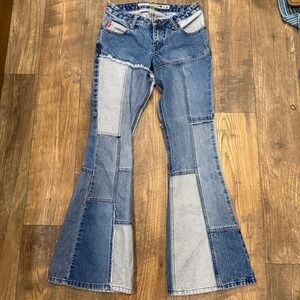 Mudd Patchwork Flare Jeans Y2K Bell Bottoms 90s Denim For The Best Generation